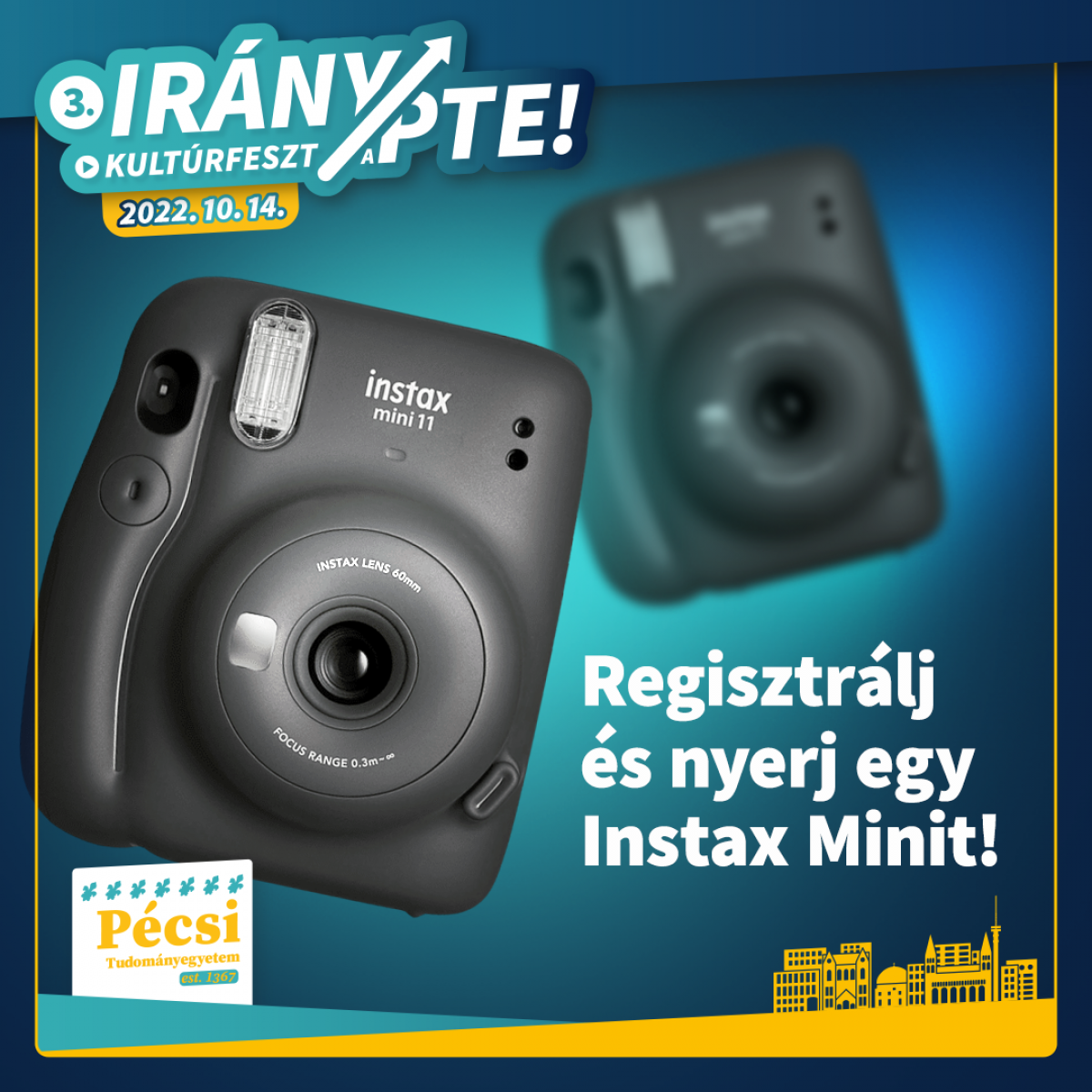 Az első 1000 regisztráló között kisorsolunk egy FUJIFILM Instax Mini 11 instant fényképezőgépet!